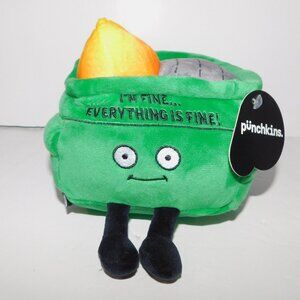 Punchkins I'm Fine Everything is Fine Green Dumpster Fire Plush New with Tag